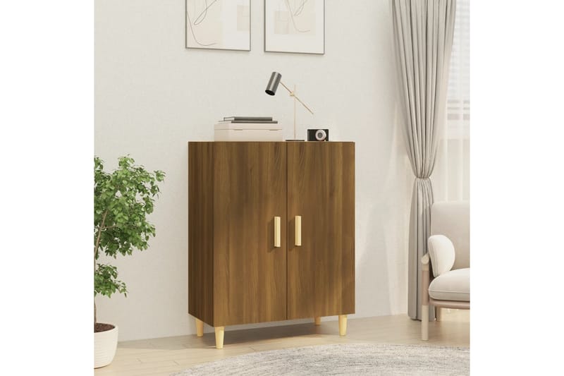 beBasic Skjenk brun eik 70x34x90 cm konstruert tre - Brun - Oppbevaring - Oppbevaringsmøbler - Sideboard & skjenker