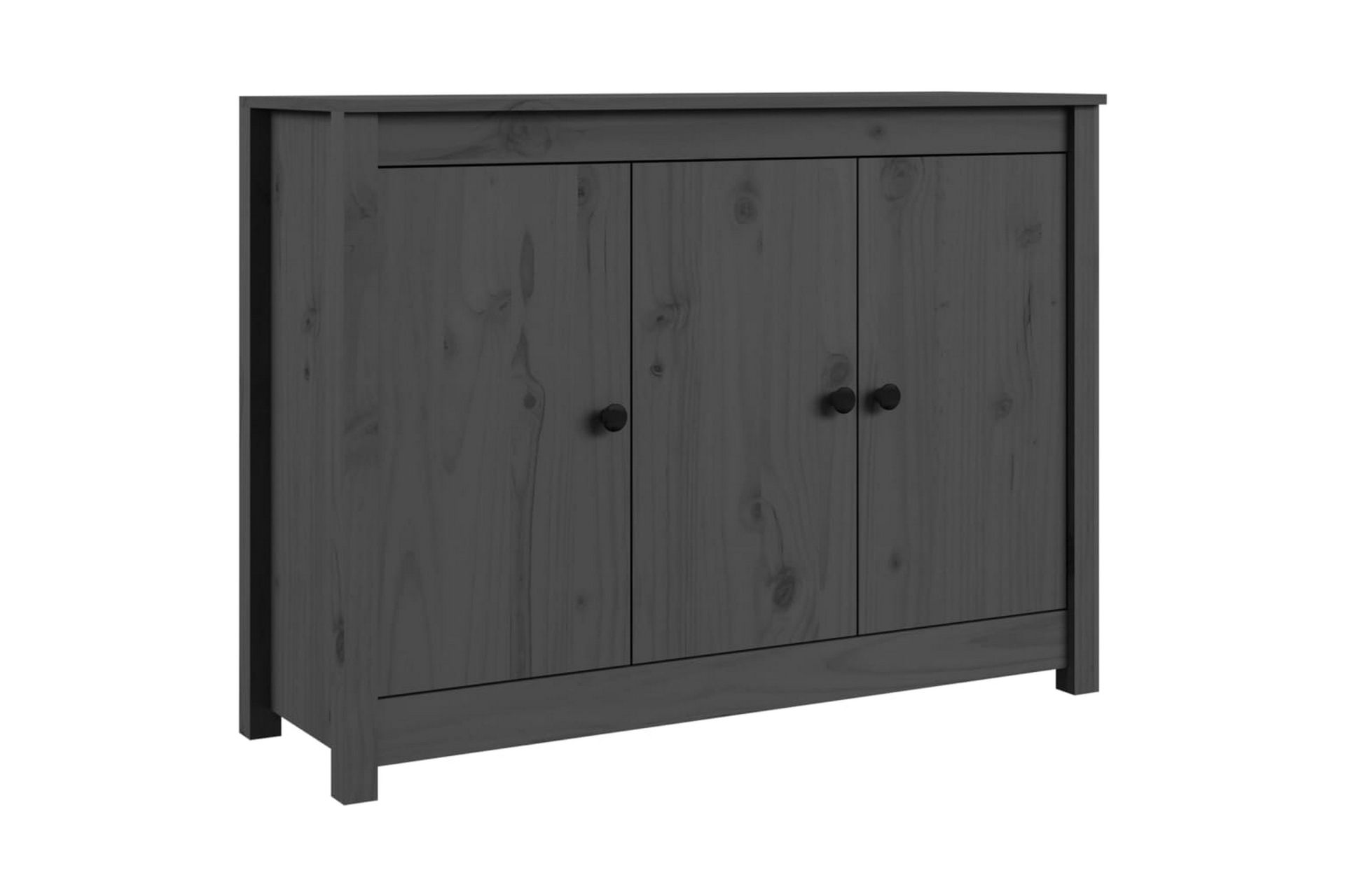 beBasic Skjenk grå 100x35x74 cm heltre furu - GrÃ¥ - Oppbevaring - Oppbevaringsmøbler - Sideboard & skjenker