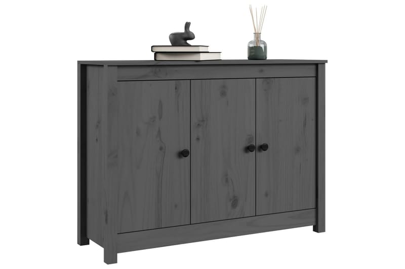 beBasic Skjenk grå 100x35x74 cm heltre furu - GrÃ¥ - Sideboard & skjenker