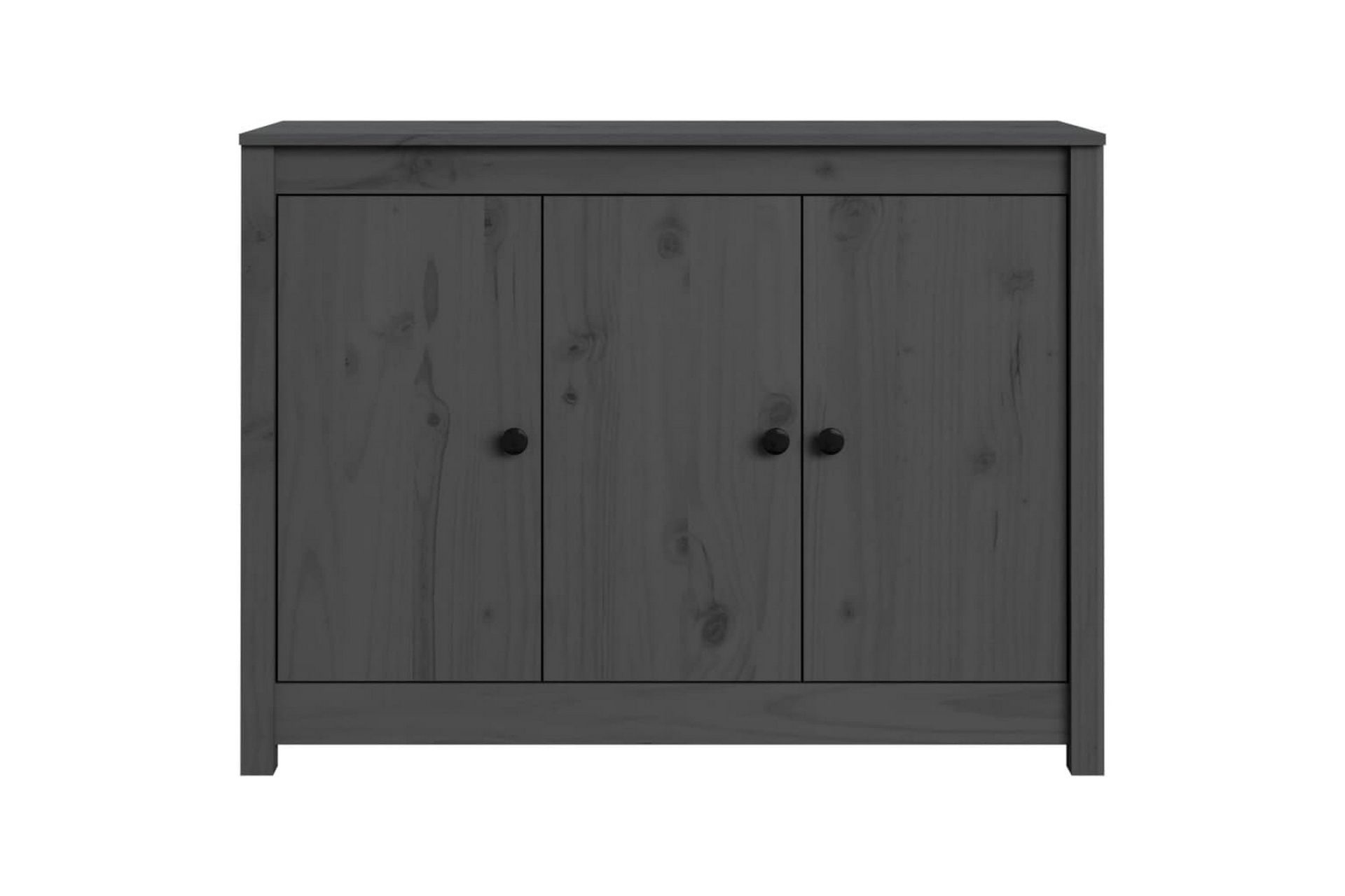 beBasic Skjenk grå 100x35x74 cm heltre furu - GrÃ¥ - Oppbevaring - Oppbevaringsmøbler - Sideboard & skjenker