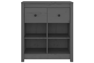 beBasic Skjenk grå 70x35x80 cm heltre furu - GrÃ¥ - Oppbevaring - Oppbevaringsmøbler - Sideboard & skjenker