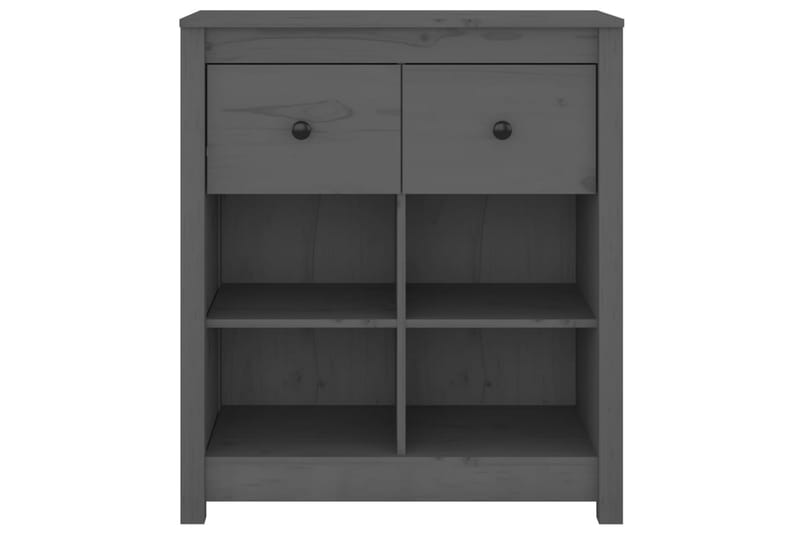 beBasic Skjenk grå 70x35x80 cm heltre furu - GrÃ¥ - Oppbevaring - Oppbevaringsmøbler - Sideboard & skjenker
