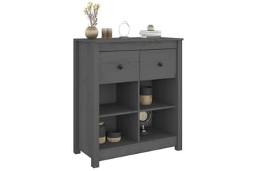 beBasic Skjenk grå 70x35x80 cm heltre furu - GrÃ¥ - Oppbevaring - Oppbevaringsmøbler - Sideboard & skjenker