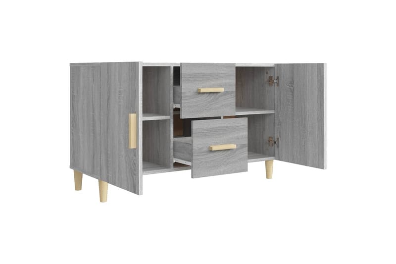 beBasic Skjenk grå sonoma 100x36x60 cm konstruert tre - GrÃ¥ - Sideboard & skjenker