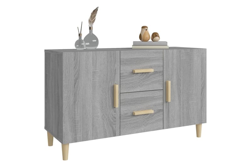 beBasic Skjenk grå sonoma 100x36x60 cm konstruert tre - GrÃ¥ - Oppbevaring - Oppbevaringsmøbler - Sideboard & skjenker