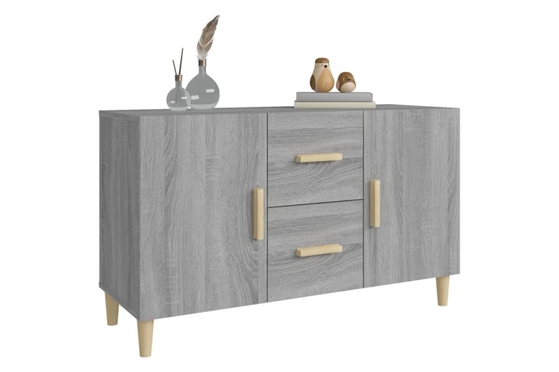 beBasic Skjenk grå sonoma 100x36x60 cm konstruert tre - GrÃ¥ - Sideboard & skjenker