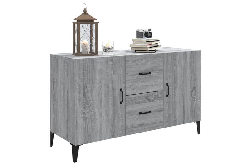 beBasic Skjenk grå sonoma 100x36x60 cm konstruert tre - GrÃ¥ - Sideboard & skjenker