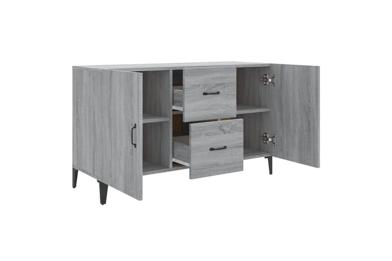 beBasic Skjenk grå sonoma 100x36x60 cm konstruert tre - GrÃ¥ - Sideboard & skjenker