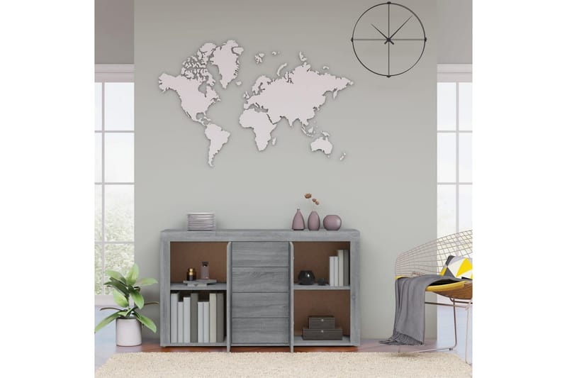 beBasic Skjenk grå sonoma 120x36x69 cm konstruert tre - GrÃ¥ - Oppbevaring - Oppbevaringsmøbler - Sideboard & skjenker