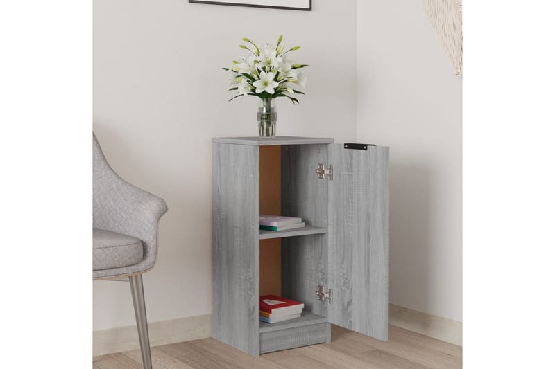 beBasic Skjenk grå sonoma 30x30x70 cm konstruert tre - GrÃ¥ - Oppbevaring - Oppbevaringsmøbler - Sideboard & skjenker