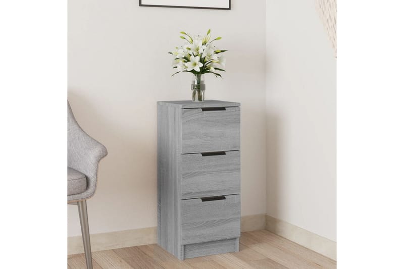 beBasic Skjenk grå sonoma 30x30x70 cm konstruert tre - GrÃ¥ - Oppbevaring - Oppbevaringsmøbler - Sideboard & skjenker