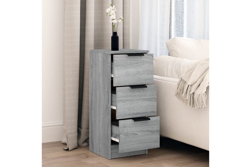 beBasic Skjenk grå sonoma 30x30x70 cm konstruert tre - GrÃ¥ - Oppbevaring - Oppbevaringsmøbler - Sideboard & skjenker