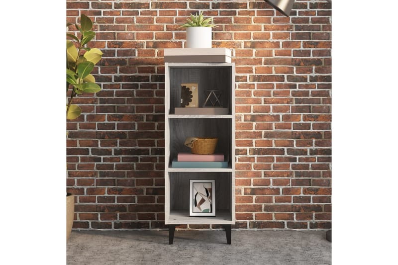 beBasic Skjenk grå sonoma 34,5x32,5x90 cm konstruert tre - GrÃ¥ - Oppbevaring - Oppbevaringsmøbler - Sideboard & skjenker