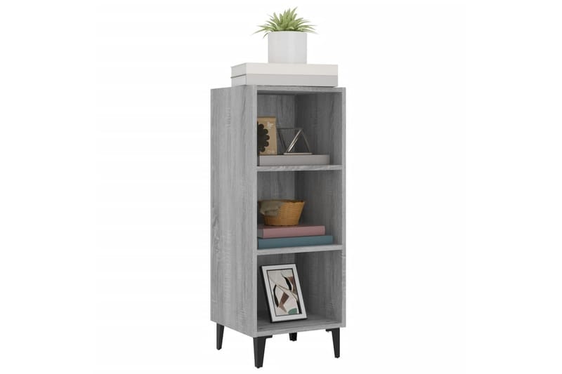 beBasic Skjenk grå sonoma 34,5x32,5x90 cm konstruert tre - GrÃ¥ - Oppbevaring - Oppbevaringsmøbler - Sideboard & skjenker