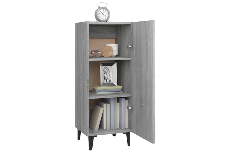 beBasic Skjenk grå sonoma 34,5x34x90 cm konstruert tre - GrÃ¥ - Oppbevaring - Oppbevaringsmøbler - Sideboard & skjenker