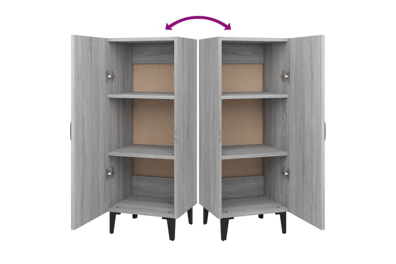 beBasic Skjenk grå sonoma 34,5x34x90 cm konstruert tre - GrÃ¥ - Oppbevaring - Oppbevaringsmøbler - Sideboard & skjenker