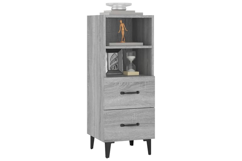 beBasic Skjenk grå sonoma 34,5x34x90 cm konstruert tre - GrÃ¥ - Oppbevaring - Oppbevaringsmøbler - Sideboard & skjenker