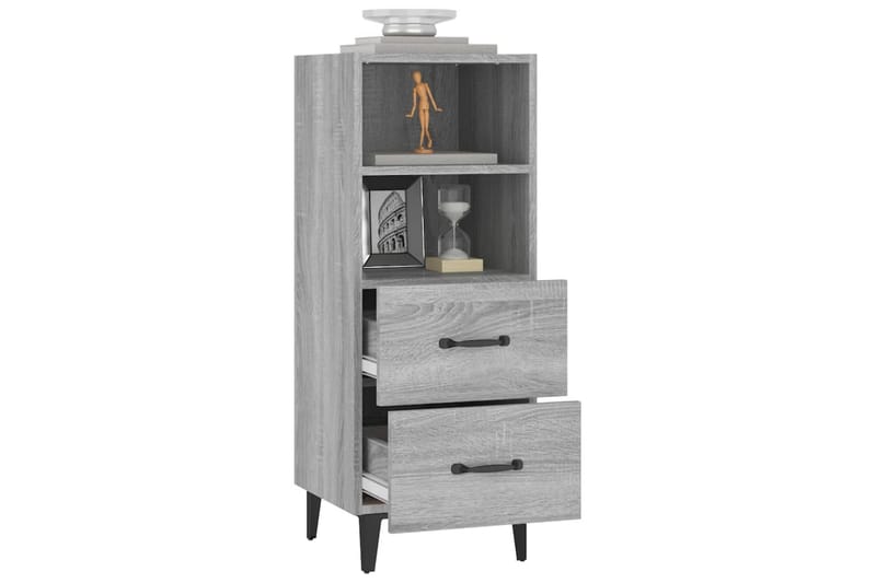 beBasic Skjenk grå sonoma 34,5x34x90 cm konstruert tre - GrÃ¥ - Oppbevaring - Oppbevaringsmøbler - Sideboard & skjenker