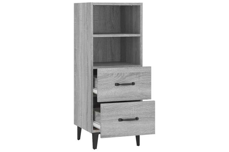 beBasic Skjenk grå sonoma 34,5x34x90 cm konstruert tre - GrÃ¥ - Oppbevaring - Oppbevaringsmøbler - Sideboard & skjenker