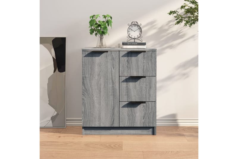 beBasic Skjenk grå sonoma 60x30x70 cm konstruert tre - GrÃ¥ - Oppbevaring - Oppbevaringsmøbler - Sideboard & skjenker