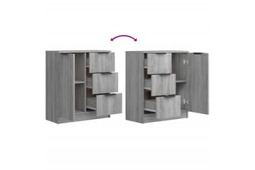 beBasic Skjenk grå sonoma 60x30x70 cm konstruert tre - GrÃ¥ - Oppbevaring - Oppbevaringsmøbler - Sideboard & skjenker