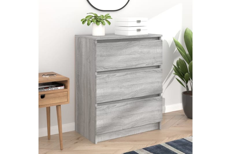 beBasic Skjenk grå sonoma 60x35x76 cm konstruert tre - GrÃ¥ - Oppbevaring - Oppbevaringsmøbler - Sideboard & skjenker