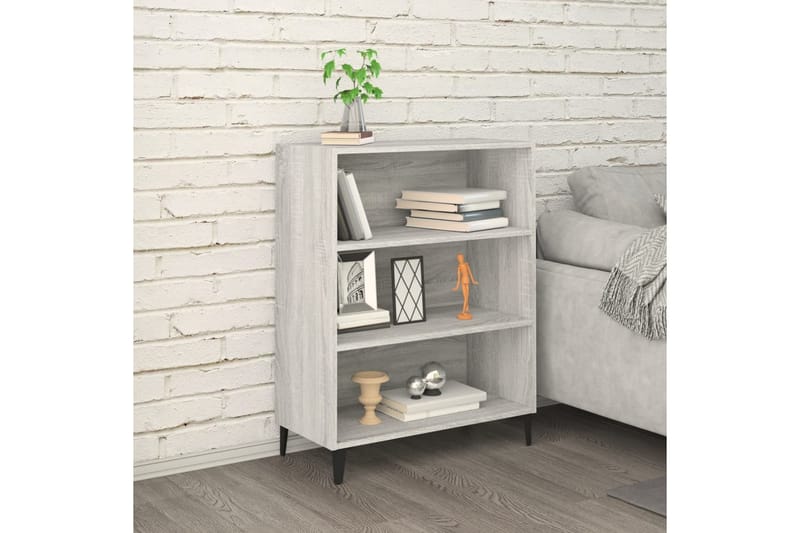 beBasic Skjenk grå sonoma 69,5x32,5x90 cm konstruert tre - GrÃ¥ - Oppbevaring - Oppbevaringsmøbler - Sideboard & skjenker