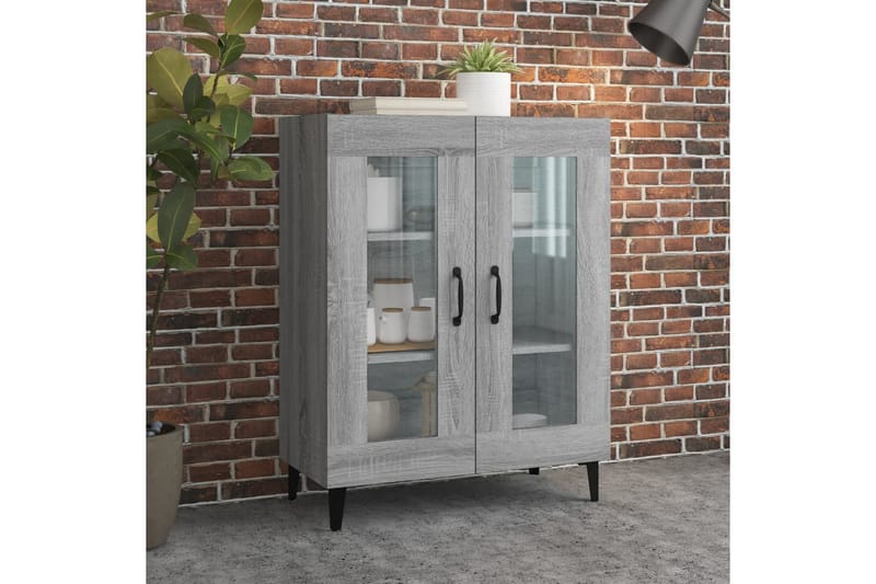 beBasic Skjenk grå sonoma 69,5x34x90 cm konstruert tre - GrÃ¥ - Oppbevaring - Oppbevaringsmøbler - Sideboard & skjenker