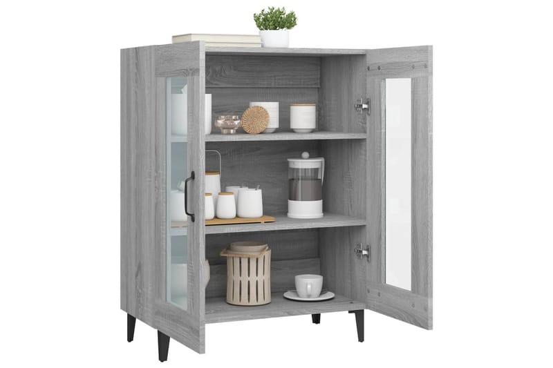 beBasic Skjenk grå sonoma 69,5x34x90 cm konstruert tre - GrÃ¥ - Oppbevaring - Oppbevaringsmøbler - Sideboard & skjenker