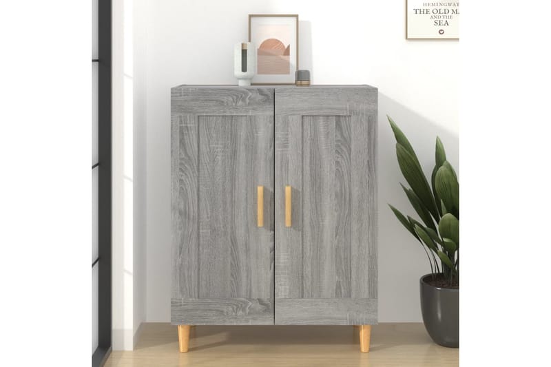 beBasic Skjenk grå sonoma 69,5x34x90 cm konstruert tre - GrÃ¥ - Oppbevaring - Oppbevaringsmøbler - Sideboard & skjenker