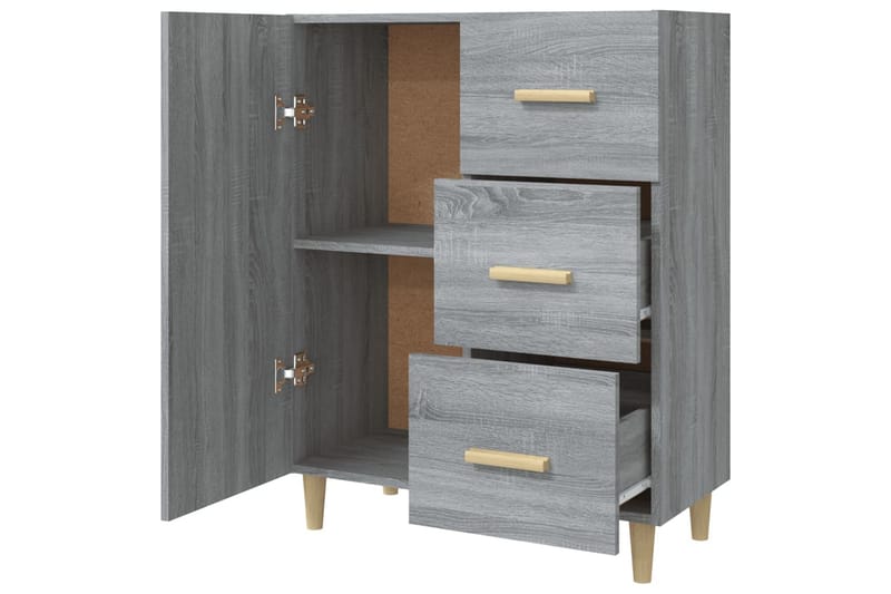beBasic Skjenk grå sonoma 69,5x34x90 cm konstruert tre - GrÃ¥ - Oppbevaring - Oppbevaringsmøbler - Sideboard & skjenker