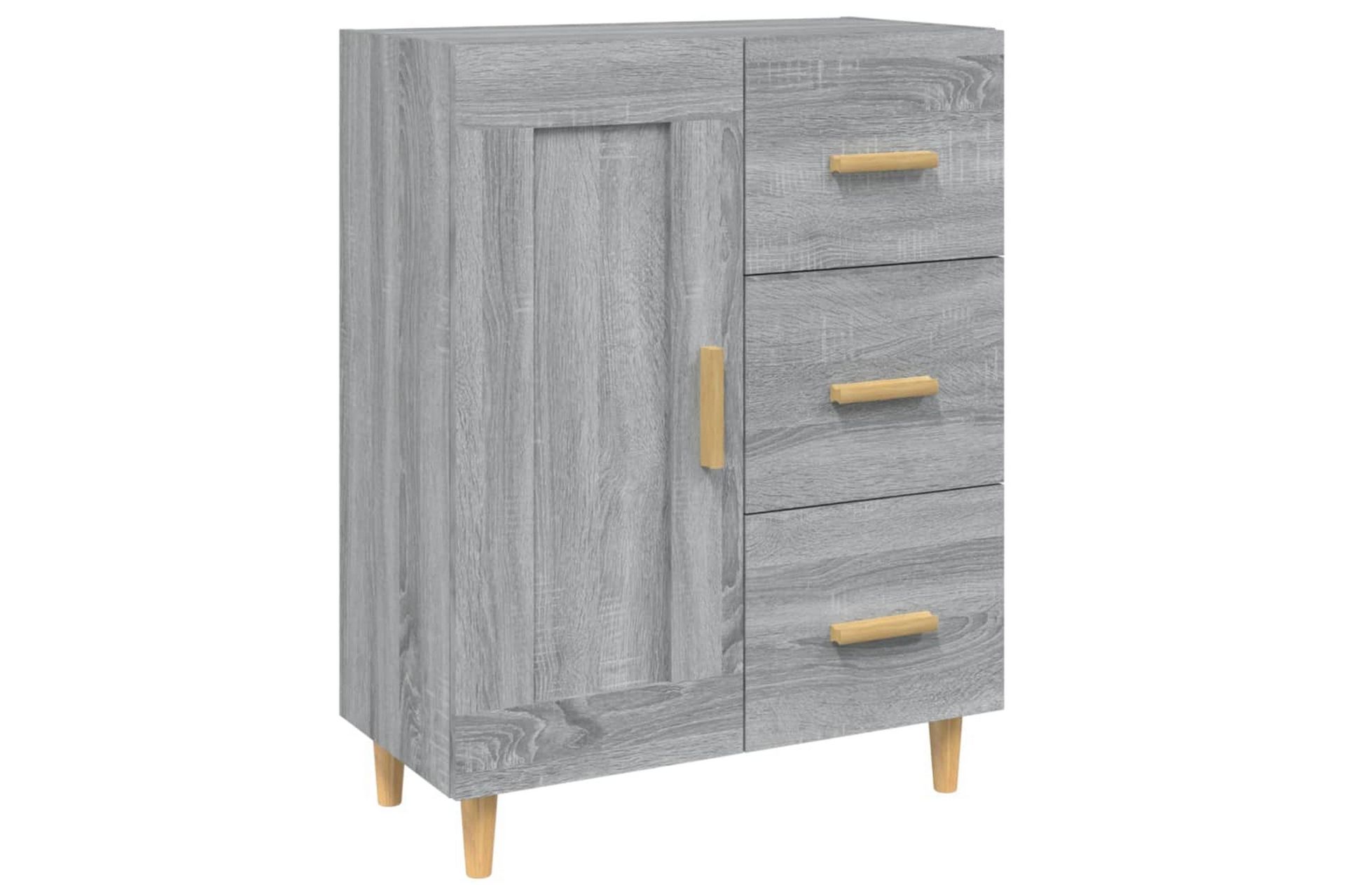 beBasic Skjenk grå sonoma 69,5x34x90 cm konstruert tre - GrÃ¥ - Oppbevaring - Oppbevaringsmøbler - Sideboard & skjenker