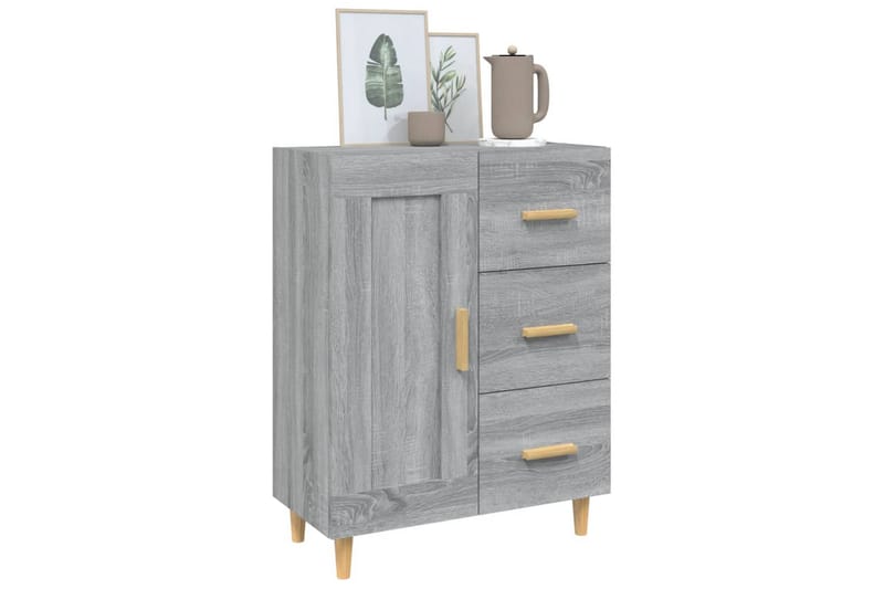 beBasic Skjenk grå sonoma 69,5x34x90 cm konstruert tre - GrÃ¥ - Oppbevaring - Oppbevaringsmøbler - Sideboard & skjenker