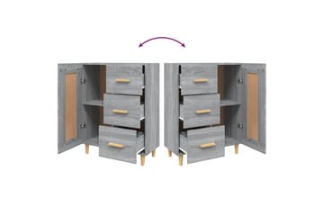 beBasic Skjenk grå sonoma 69,5x34x90 cm konstruert tre - GrÃ¥ - Oppbevaring - Oppbevaringsmøbler - Sideboard & skjenker