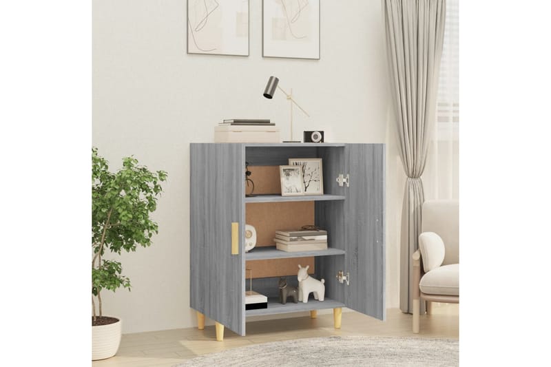 beBasic Skjenk grå sonoma 70x34x90 cm konstruert tre - GrÃ¥ - Sideboard & skjenker