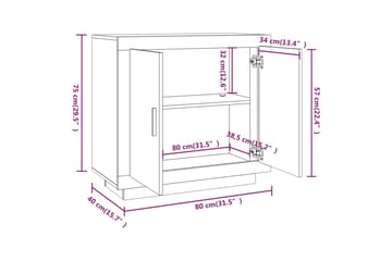 beBasic Skjenk grå sonoma 80x40x75 cm konstruert tre - GrÃ¥ - Oppbevaring - Oppbevaringsmøbler - Sideboard & skjenker