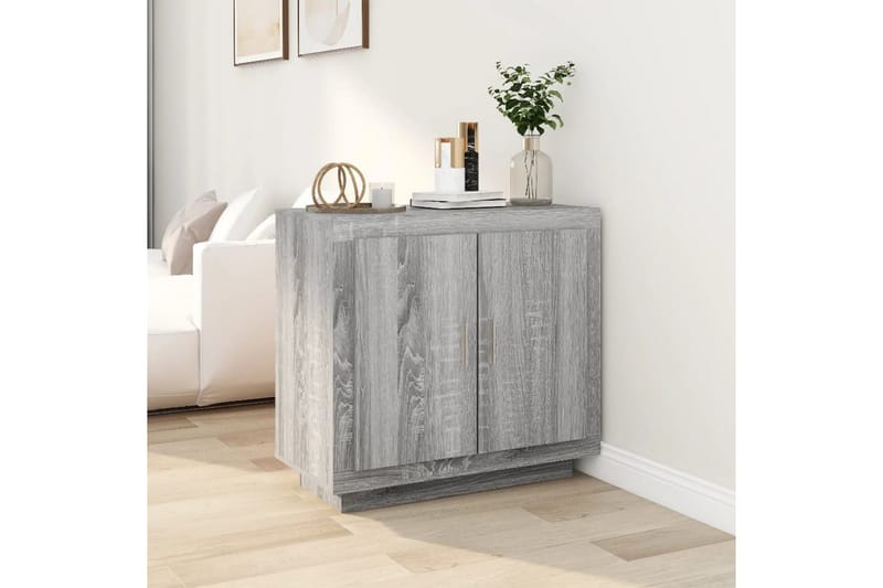 beBasic Skjenk grå sonoma 80x40x75 cm konstruert tre - GrÃ¥ - Oppbevaring - Oppbevaringsmøbler - Sideboard & skjenker