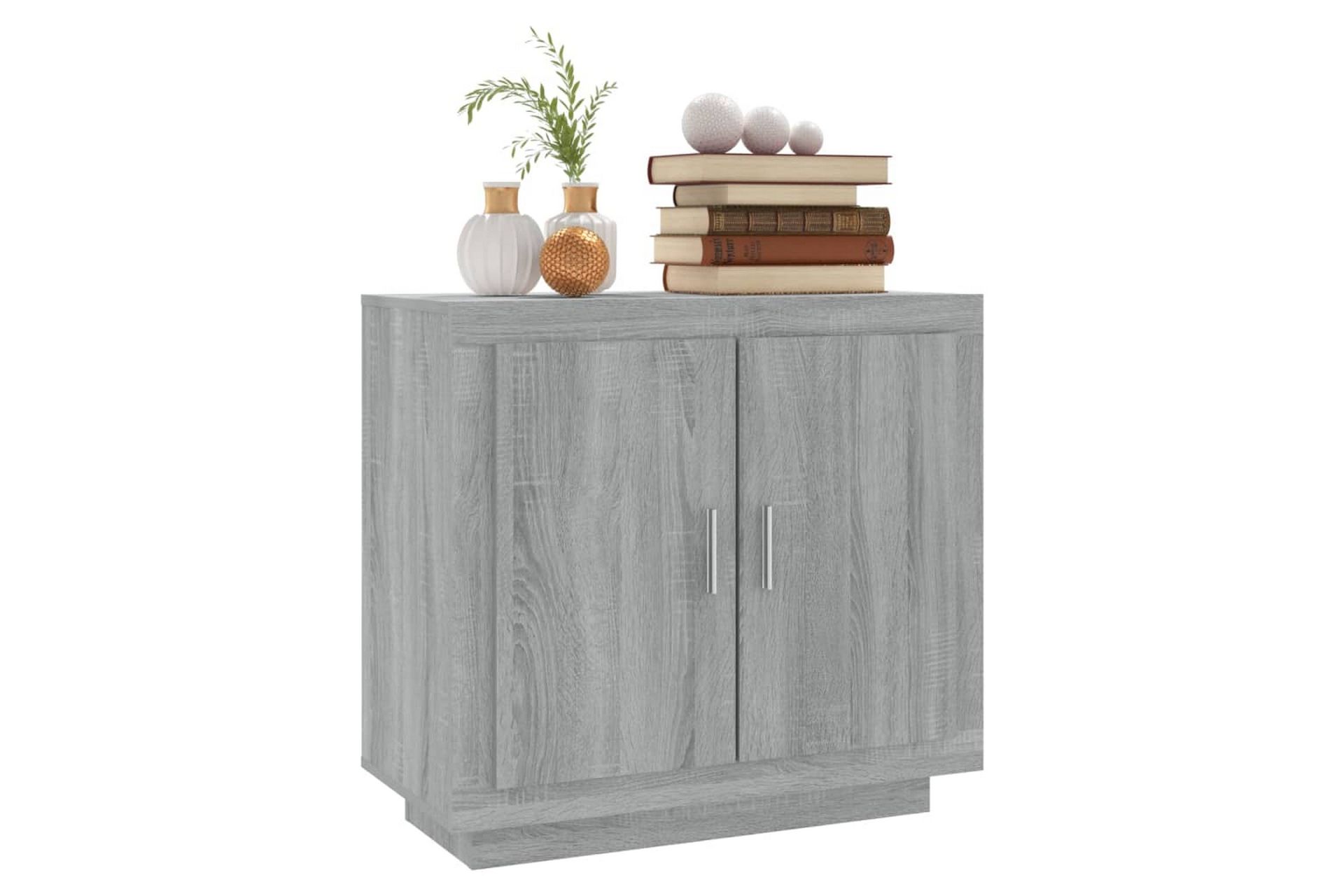 beBasic Skjenk grå sonoma 80x40x75 cm konstruert tre - GrÃ¥ - Oppbevaring - Oppbevaringsmøbler - Sideboard & skjenker