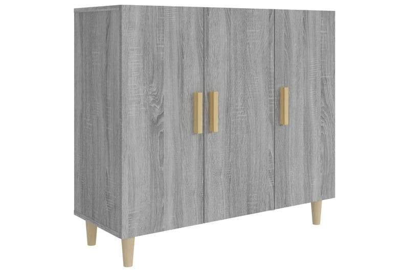 beBasic Skjenk grå sonoma 90x34x80 cm konstruert tre - GrÃ¥ - Sideboard & skjenker