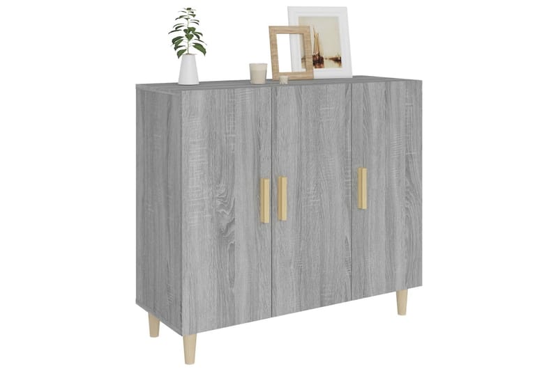 beBasic Skjenk grå sonoma 90x34x80 cm konstruert tre - GrÃ¥ - Oppbevaring - Oppbevaringsmøbler - Sideboard & skjenker