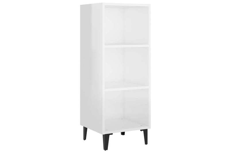 beBasic Skjenk høyglans hvit 34,5x32,5x90 cm konstruert tre - Hvit - Sideboard & skjenker