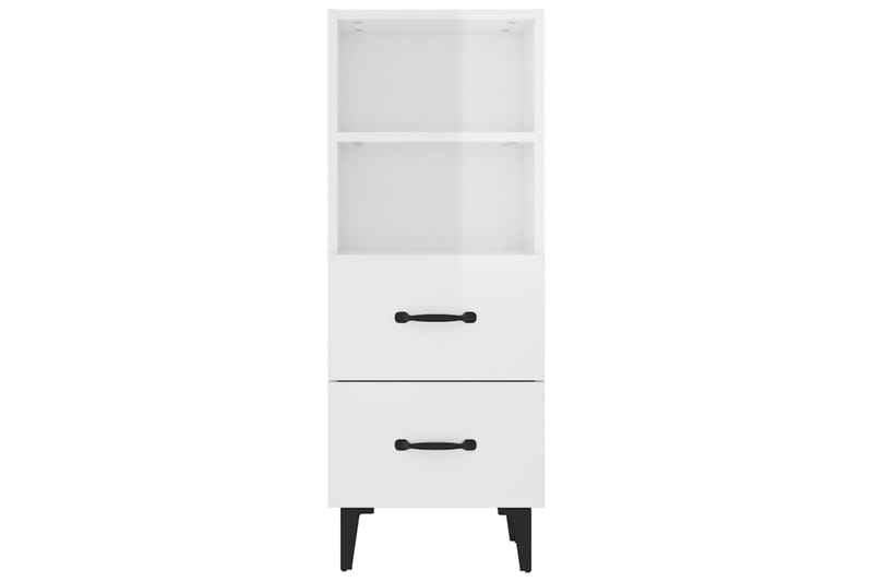 beBasic Skjenk høyglans hvit 34,5x34x90 cm konstruert tre - Hvit - Sideboard & skjenker