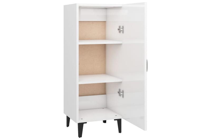 beBasic Skjenk høyglans hvit 34,5x34x90 cm konstruert tre - Hvit - Oppbevaring - Oppbevaringsmøbler - Sideboard & skjenker
