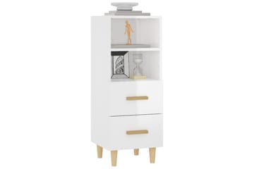 beBasic Skjenk høyglans hvit 34,5x34x90 cm konstruert tre - Hvit - Oppbevaring - Oppbevaringsmøbler - Sideboard & skjenker