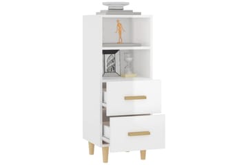 beBasic Skjenk høyglans hvit 34,5x34x90 cm konstruert tre - Hvit - Oppbevaring - Oppbevaringsmøbler - Sideboard & skjenker