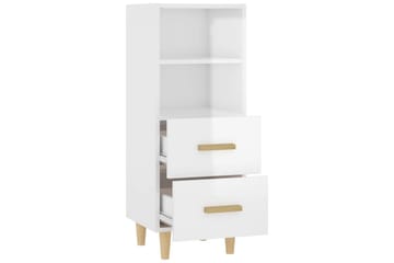 beBasic Skjenk høyglans hvit 34,5x34x90 cm konstruert tre - Hvit - Oppbevaring - Oppbevaringsmøbler - Sideboard & skjenker