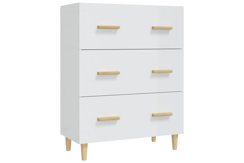 beBasic Skjenk høyglans hvit 70x34x90 cm konstruert tre - Hvit - Sideboard & skjenker