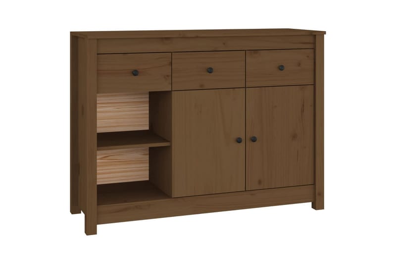 beBasic Skjenk honningbrun 100x35x74 cm heltre furu - Brun - Oppbevaring - Oppbevaringsmøbler - Sideboard & skjenker