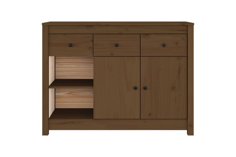 beBasic Skjenk honningbrun 100x35x74 cm heltre furu - Brun - Oppbevaring - Oppbevaringsmøbler - Sideboard & skjenker