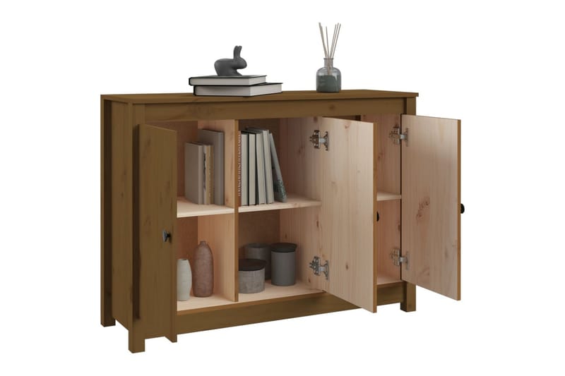 beBasic Skjenk honningbrun 100x35x74 cm heltre furu - Brun - Oppbevaring - Oppbevaringsmøbler - Sideboard & skjenker